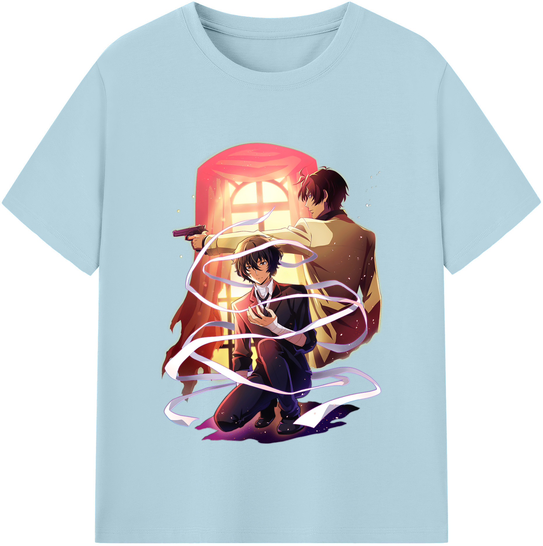 （画像用） 文豪ストレイドッグス Bungo Stray Dogs 綿100％半袖Tシャツ（フロントプリント）
